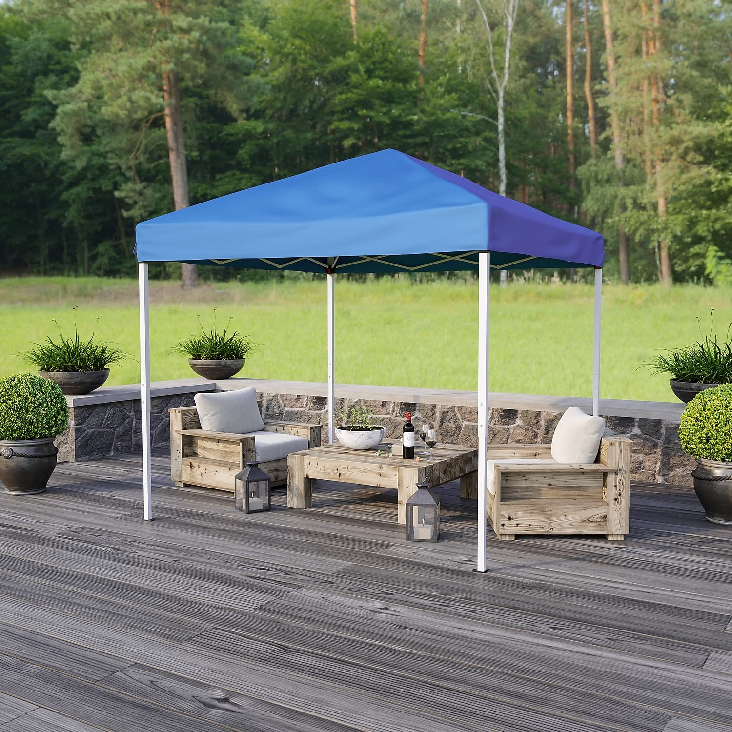 Amazon.com : Flash Furniture Harris 8'x8' Blue Outdoor Pop Up
